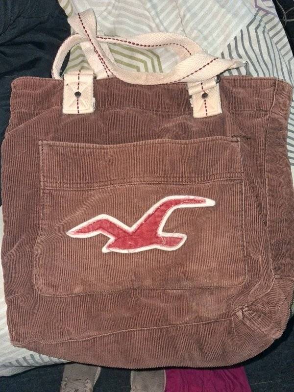 Hollister 燈芯絨托特包 棕色